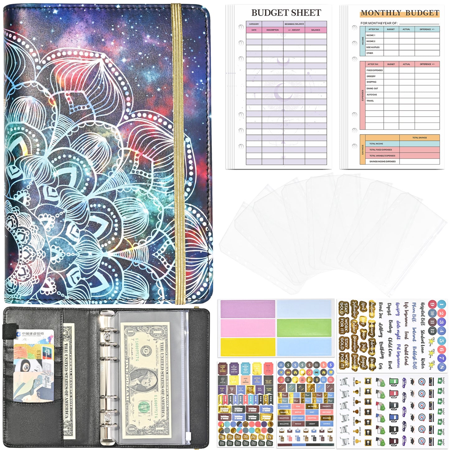 A6 Binder Financial Planning Leather PU Notebook