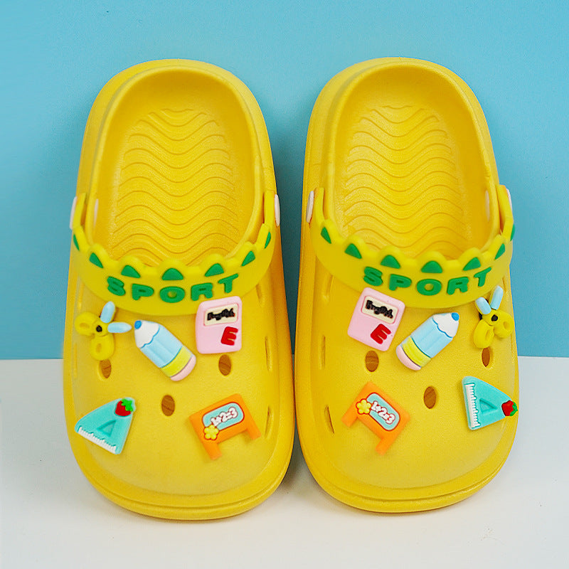 Children Kids Baby Fashion Girls Boys Casual Back To School Pencil Soft Sole Casual Clogs Slippers Shoes