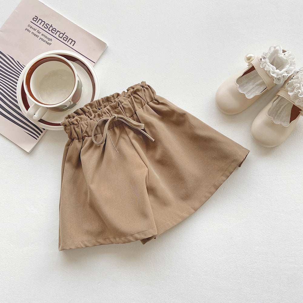 Children Kids Baby Fashion Girls Casual Basic Solid Color Shorts
