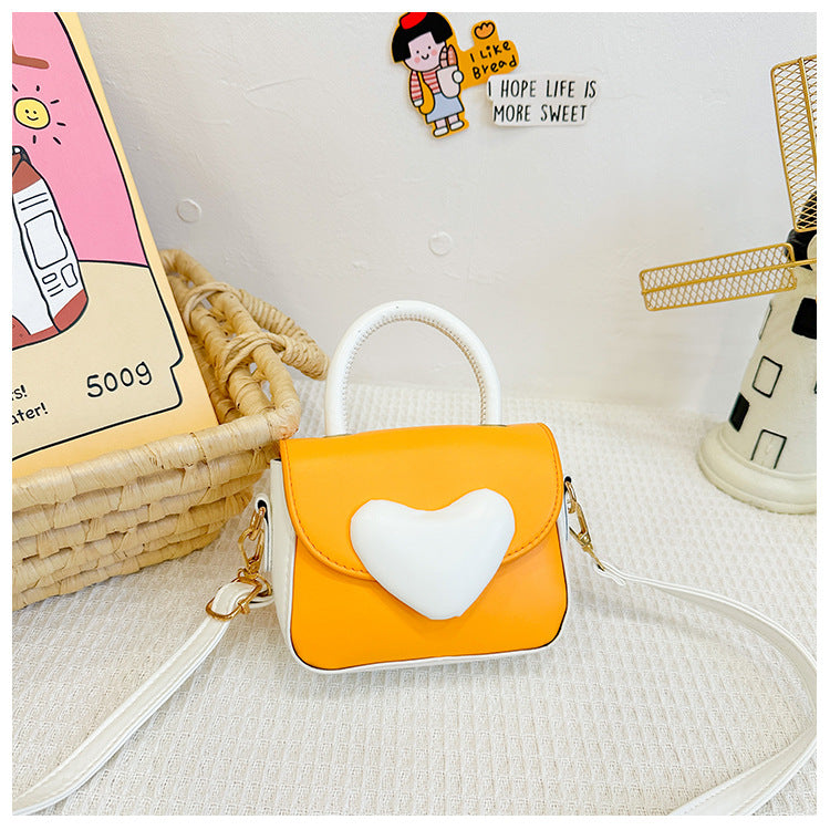 Kids Casual Cute Heart Crossbody Bag