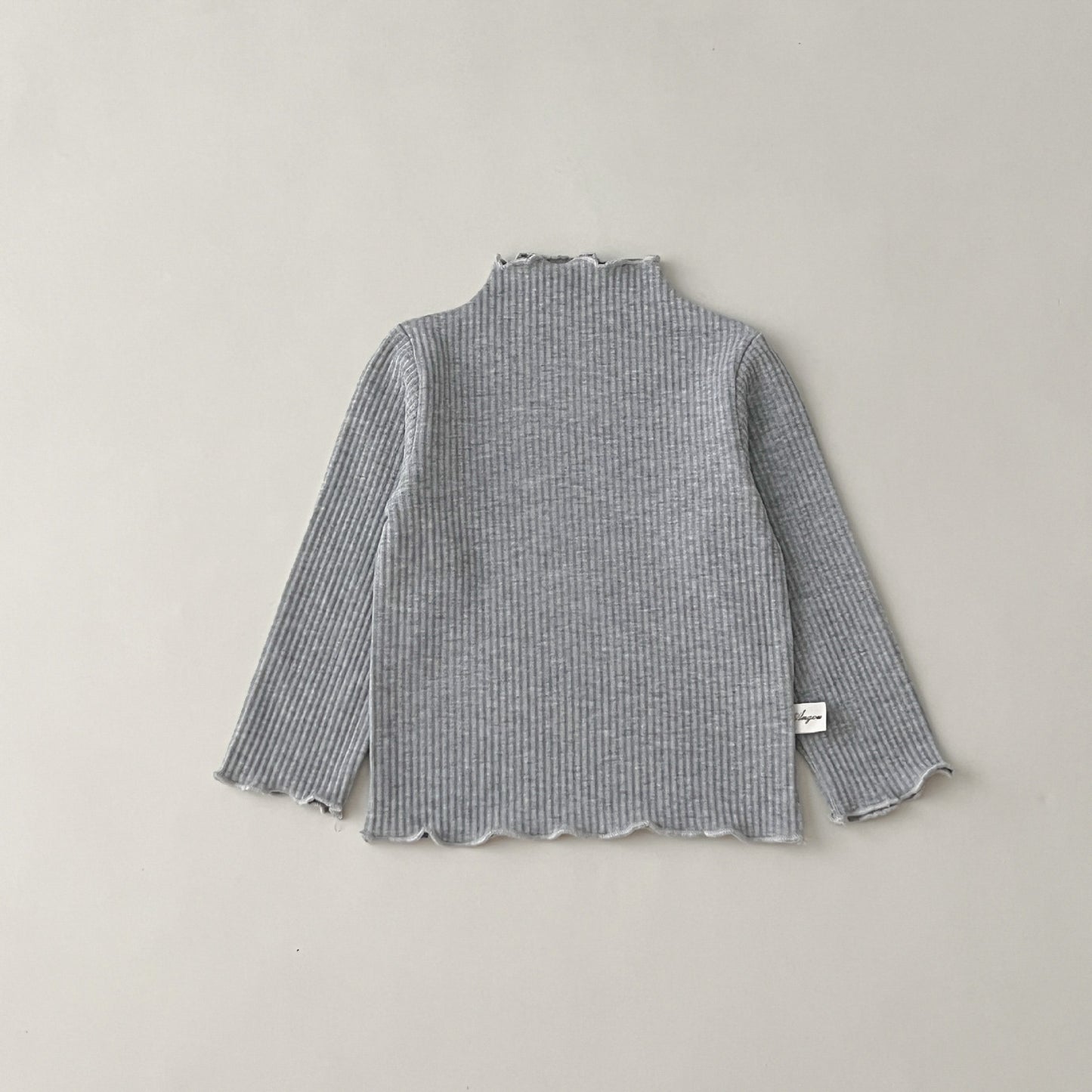 Children Kids Baby Fashion Girls Casual Basic Long Sleeve Half-High Collar Solid Color T-Shirt Top