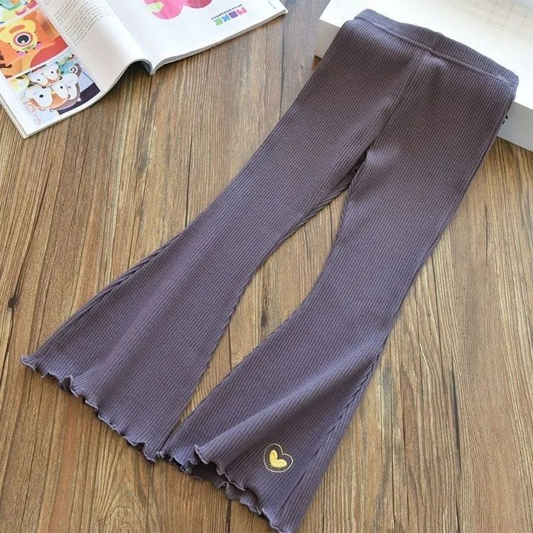 Kids Girls Spring And Autumn Cotton Fashion Casual Flared Pants