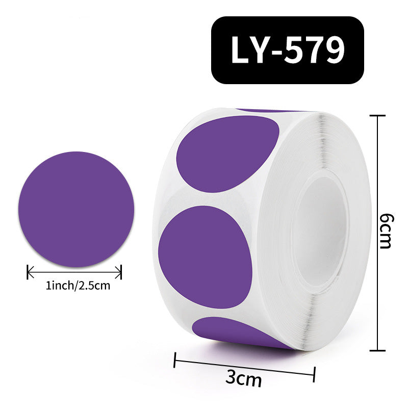 500-Pieces Multicolor Dot Round Seal Sticker