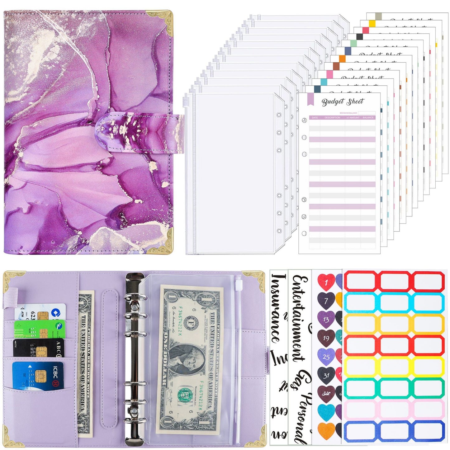 A6 Loose-Leaf Color Book Printing Leather PU Notebook