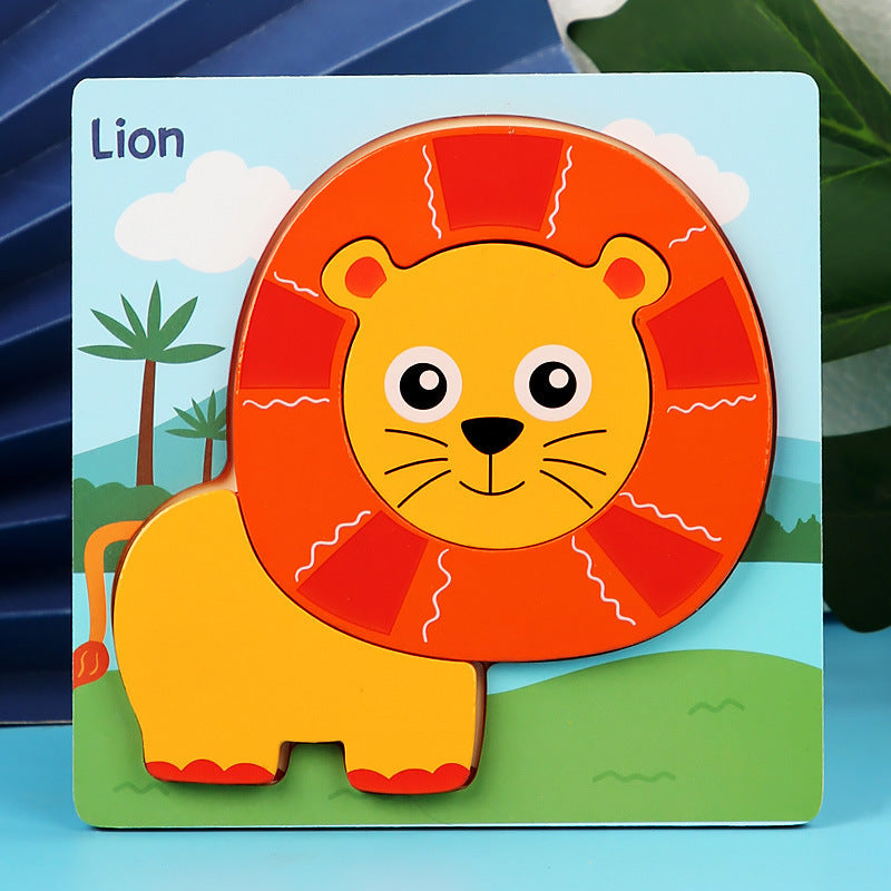 Wooden Children Three-Dimensional Puzzle Intelligence Toys