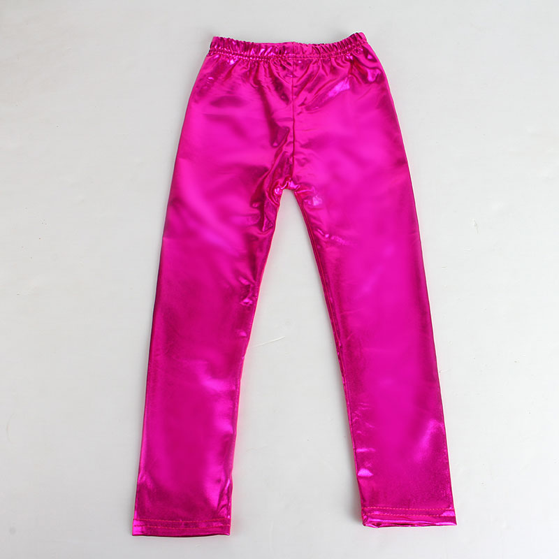 5pcs/set Kids Girls Basic Solid Color Elastic Pants