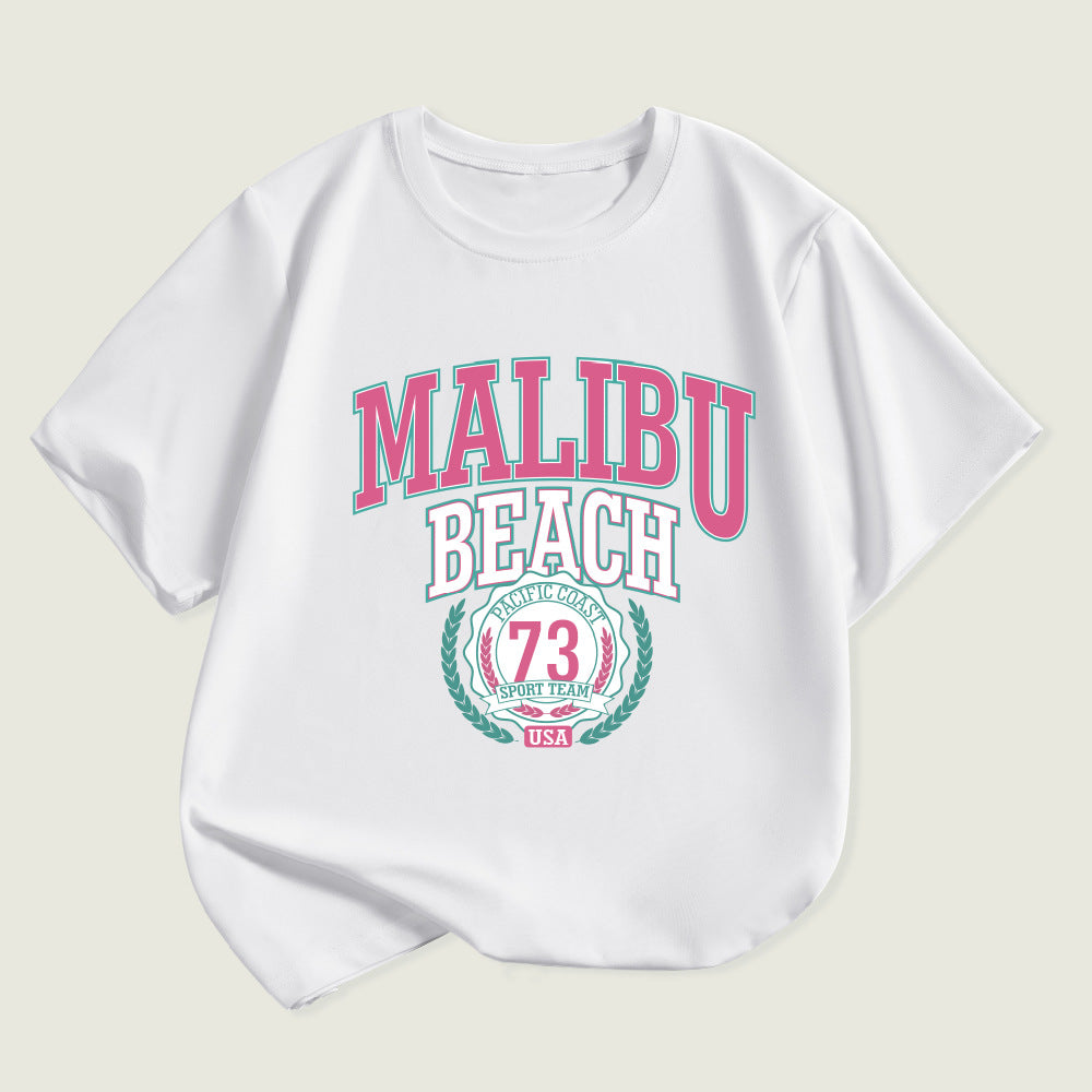 Kids Toddler Boys Girls Alphabet Print Short Sleeve T-Shirt