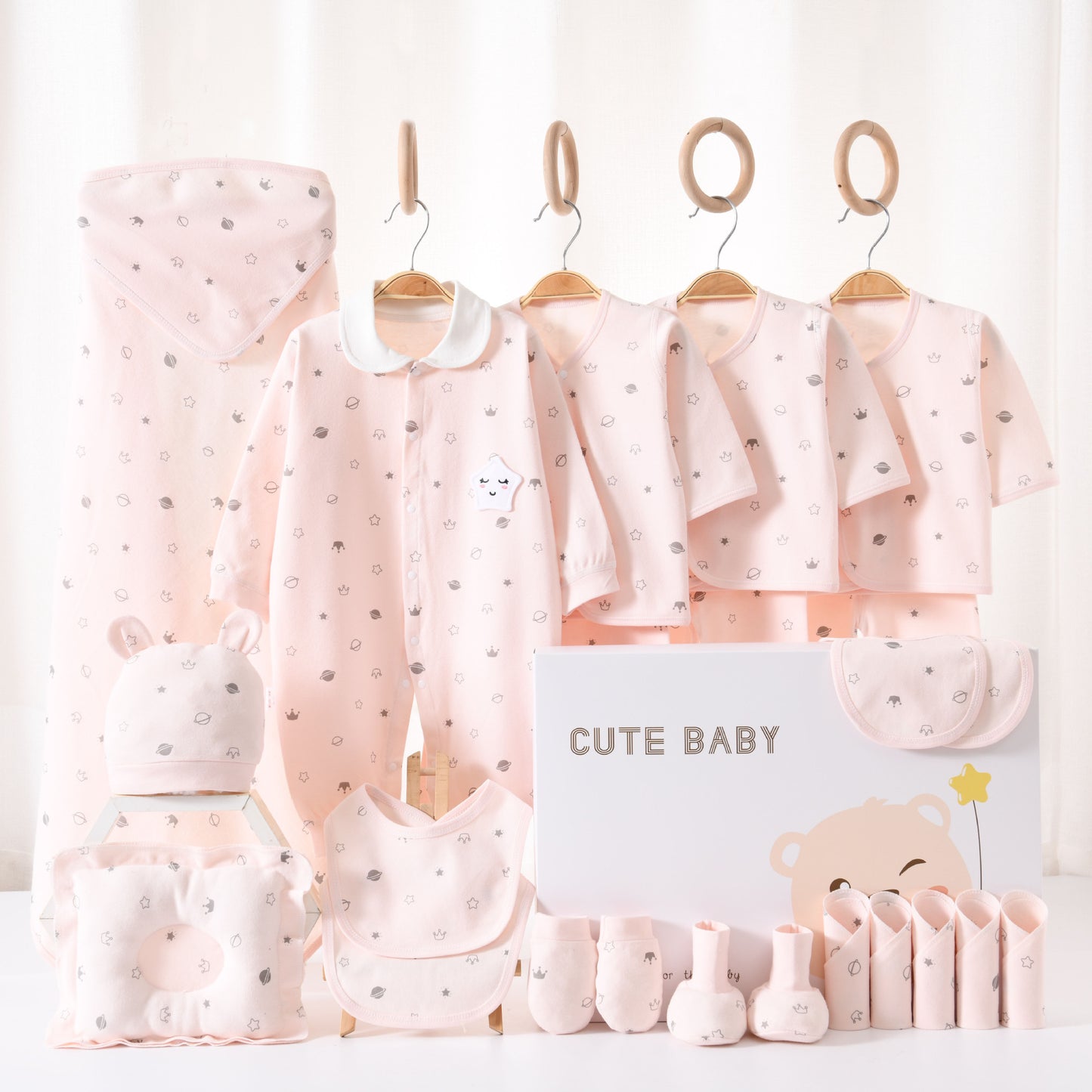24Pcs Baby Cotton Newborn Supplies Set Gift