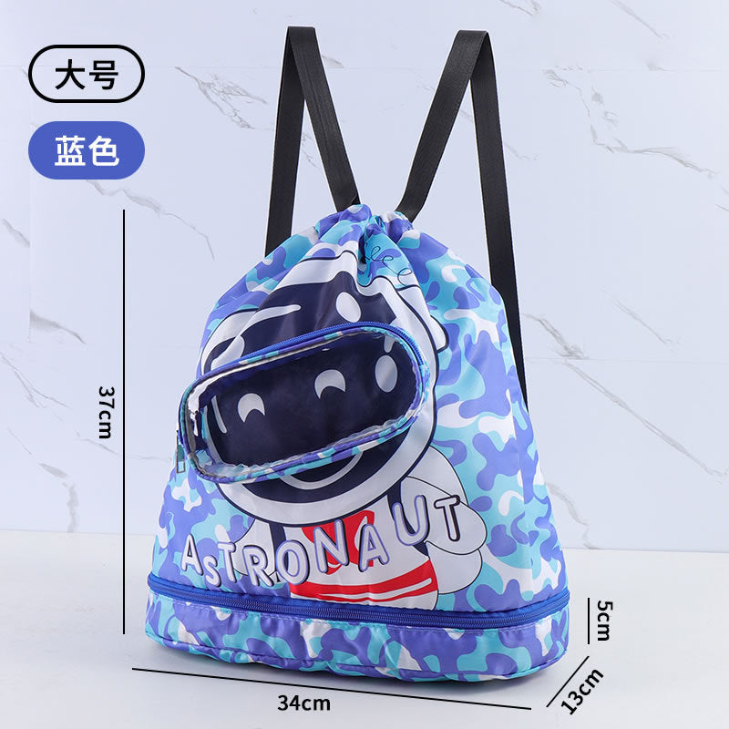 Waterproof Kids Swimming Storage Bag Dry And Wet Separate Storage Backpack