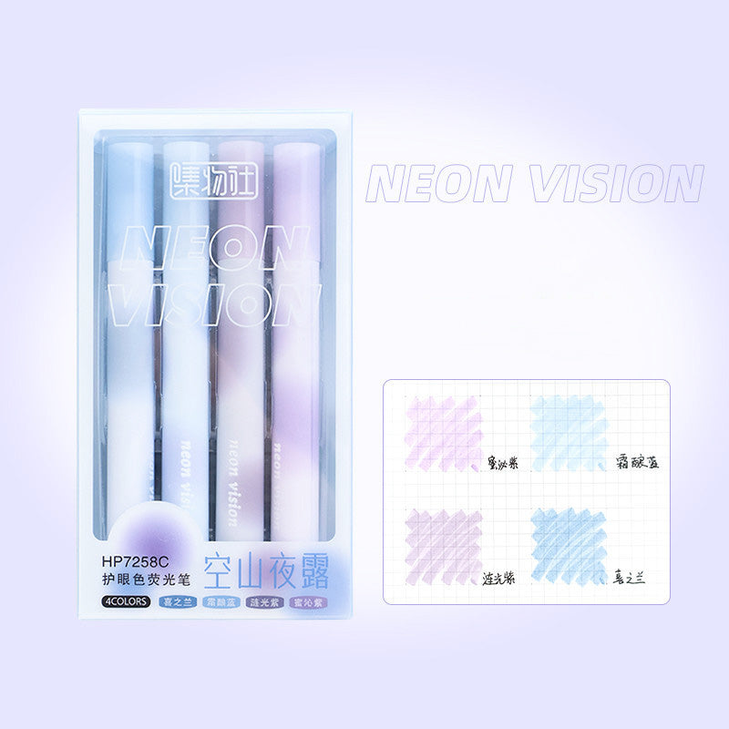 Fashion Gradual Color Highlighter Mark Pen 4pieces/Set