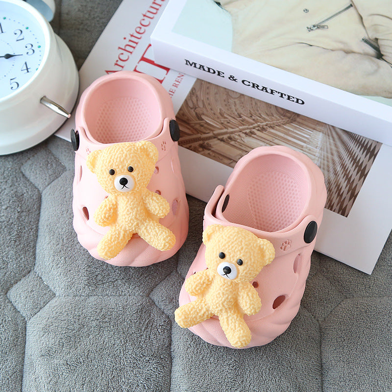 Kids Cute Cartoon Animal Hollow Out Non-slip Slippers