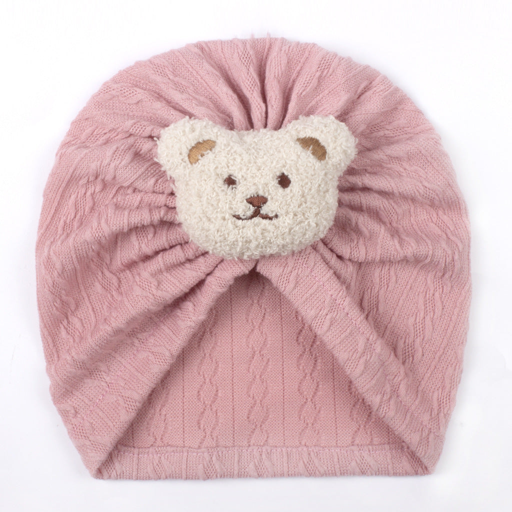 Newborn Cute Cartoon Knitwear Turban Cap