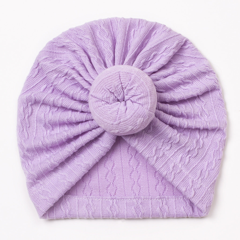 Toddlers Newborn Baby Cute Solid Color Knot Cap