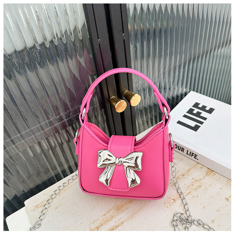 Kids Casual Cute Bow Chain Crossbody Bag