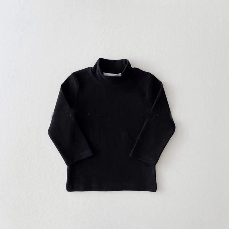 Toddlers Newborn Baby Boys Girls Half Turtleneck Long-Sleeved T-Shirt