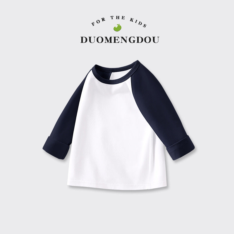 Kids Toddler Boys Girls Casual Cute Cartoon Print Long Sleeve Round Neck T-Shirt