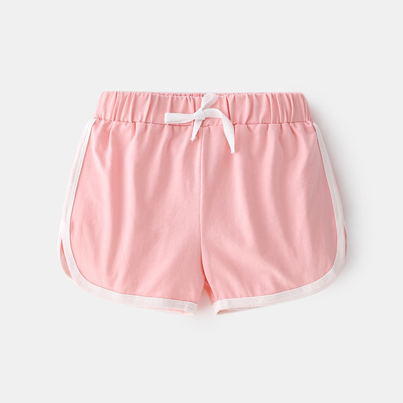 Kids Simple Solid Color Ultra-thin Elastic Casual Shorts
