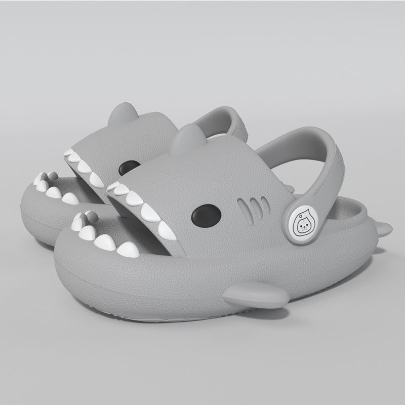 Children Kids Baby Fashion Girls Boys Casual Cute Cartoon Soft-Soled Shark Slippers Sandals Shoes