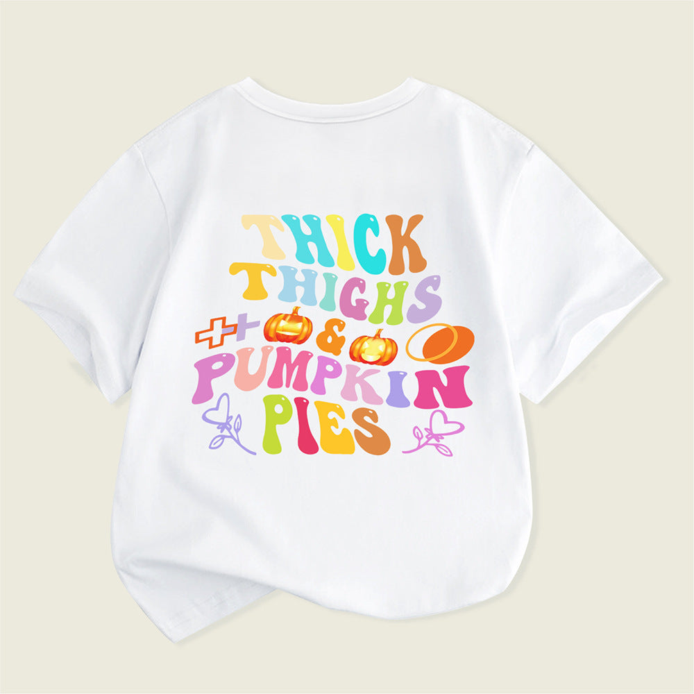 Kids Toddler Boys Girls Alphabet Print Short Sleeve T-Shirt