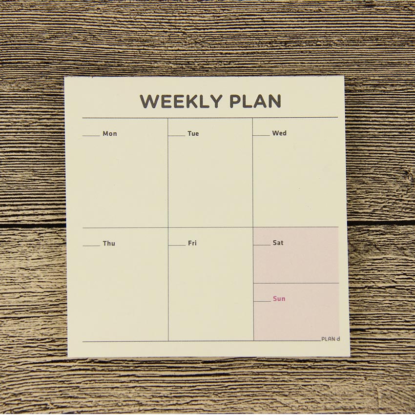 1 Pc Cute Kawaii Weekly Monthly Work Planner Book Diary Memo Pad Stationery Supplies