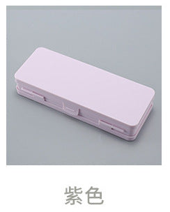 Transparent Frosted Multi-Functional Double-Sided Macaron Plastic Pencil Case