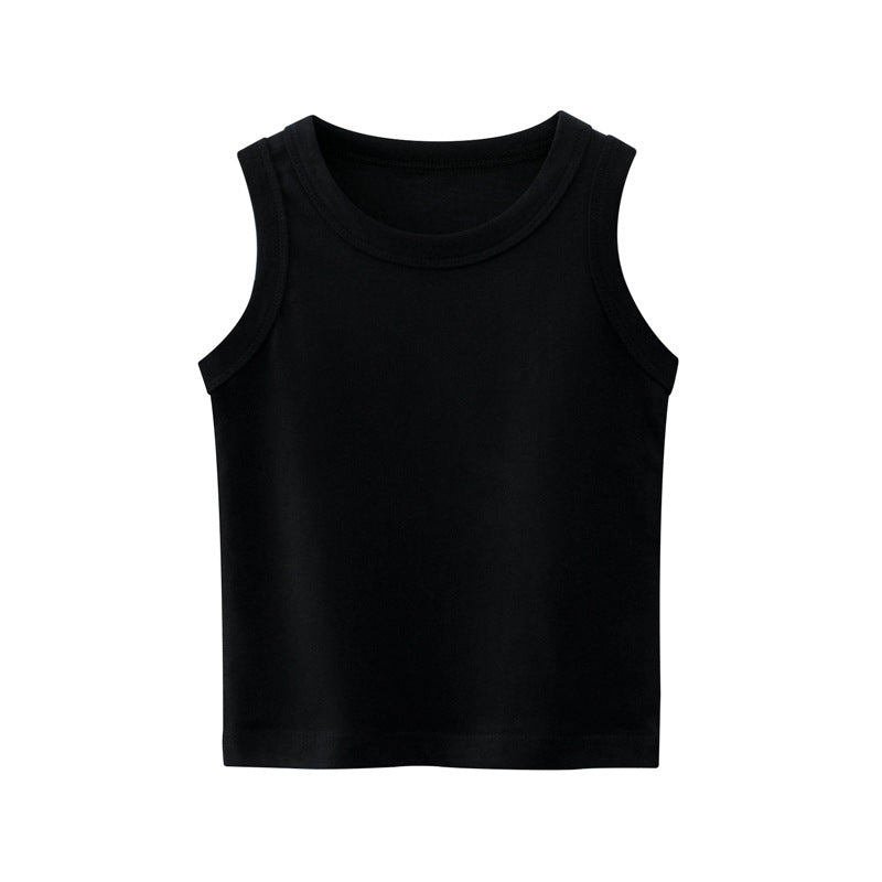Toddlers Fashion Boys Solid Color Sleeveless Casual Basic Vest Top