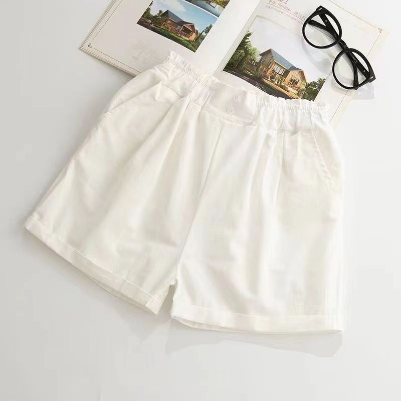 Girls Simple Solid Color Shorts