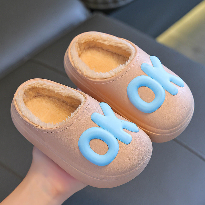 Kids Unisex Cute Alphabet Plush Slippers