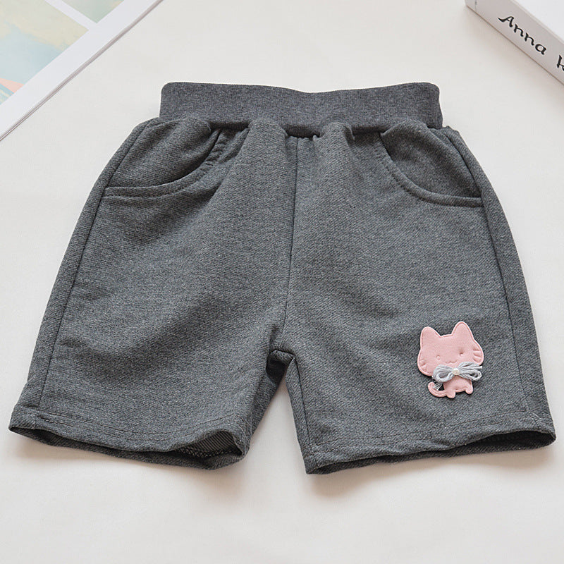 Children Kids Baby Fashion Girls Casual Basic Sports Cartoon Shorts