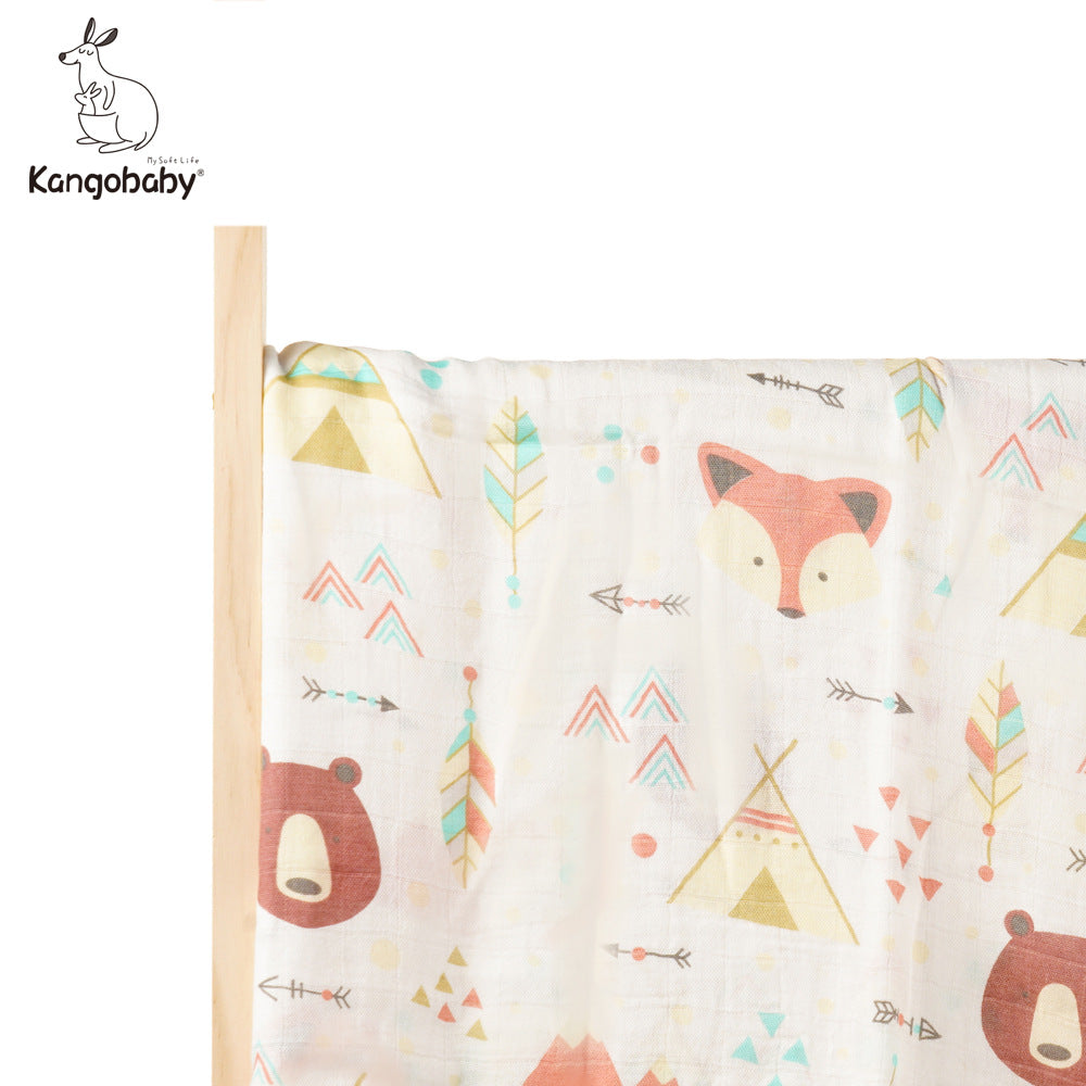 Baby Basic All Over Print Swaddling Wrap Bath Towel