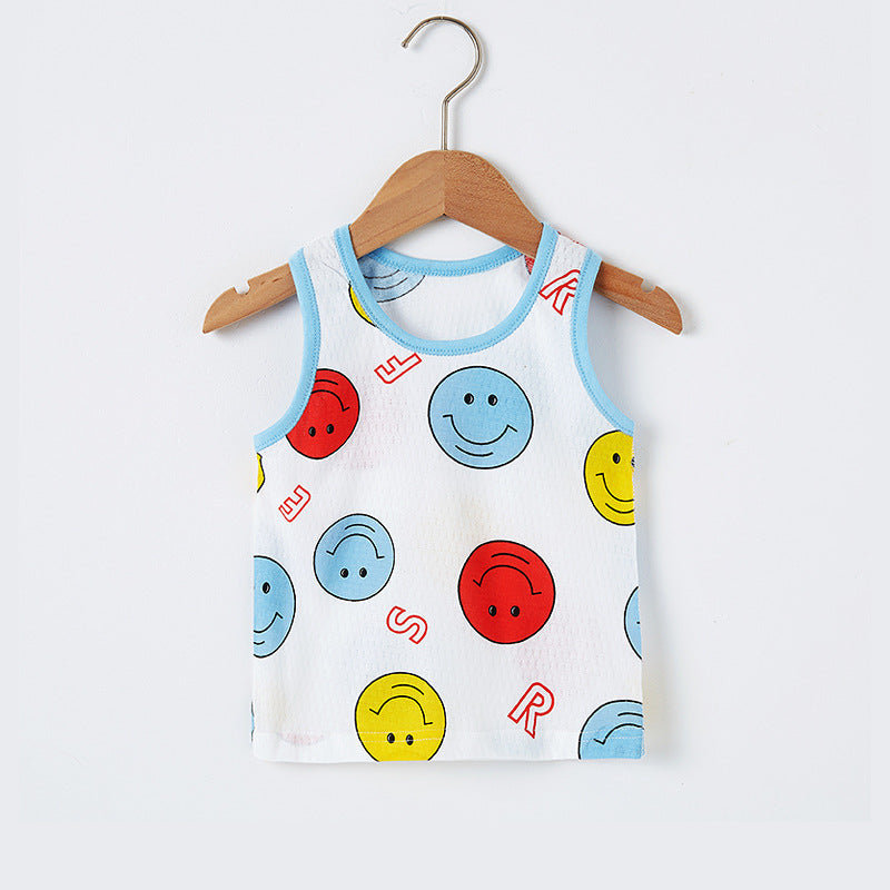 Kids Toddler Boys Girls Casual Cute Cartoon Print Tank Top
