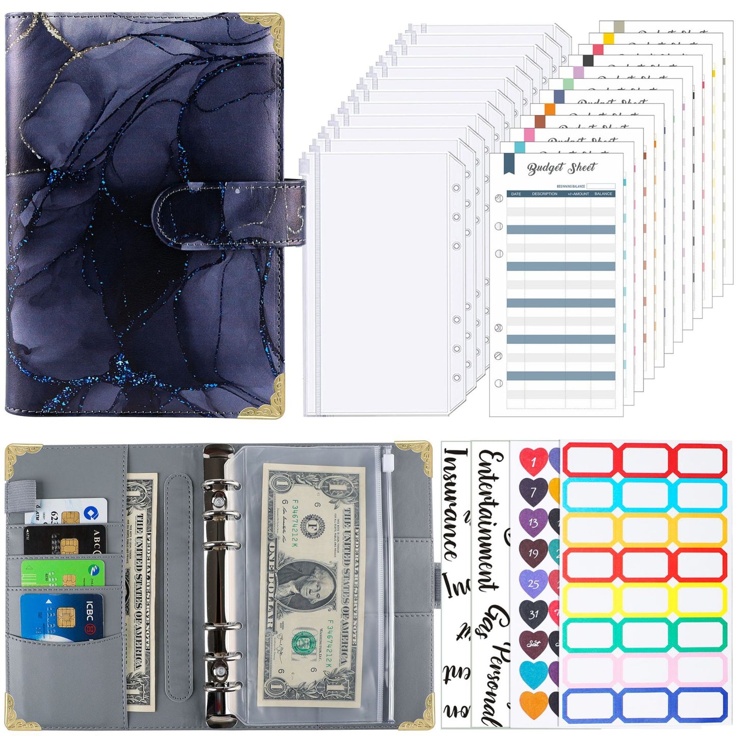 A6 Loose-Leaf Color Book Printing Leather PU Notebook