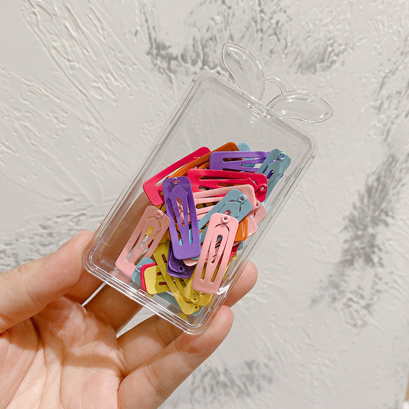 30pieces/set Kids Cute Candy Color Square Teardrop Colorful Hair Clip