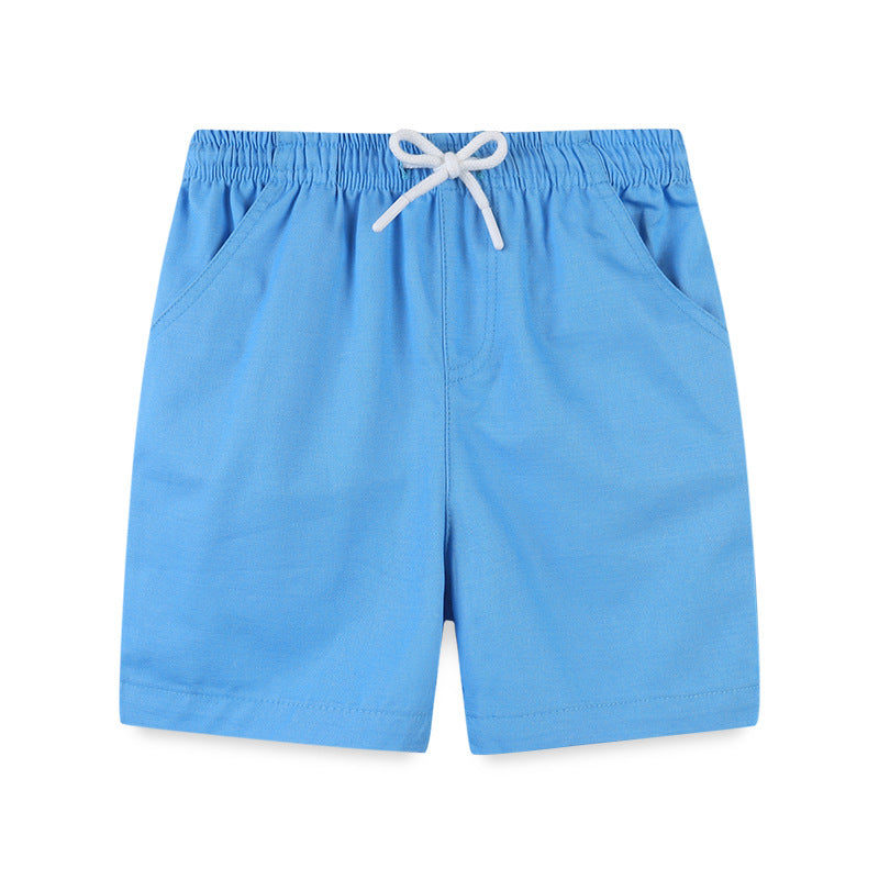 Kids Boys Fashion Simple Solid Color Cotton Casual Shorts