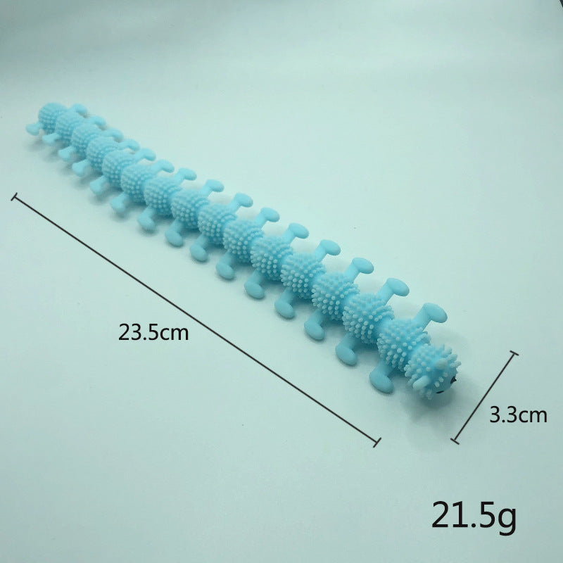 TPR Soft Rubber Caterpillar Bracelet Stress Relief Toy