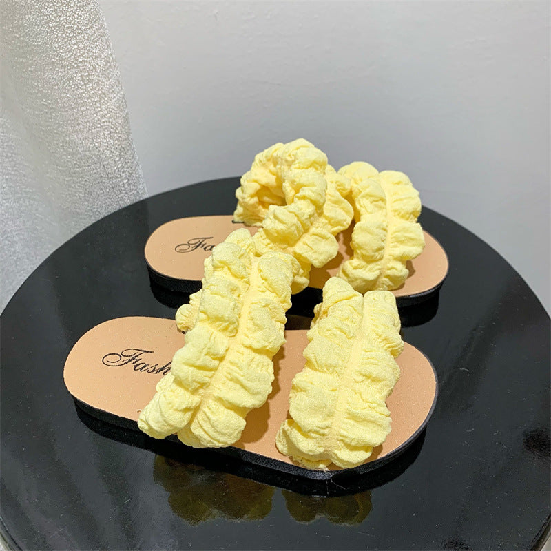 Girls' Fashion Cross-Strap Soft Bottom Anti-Slip Slippers