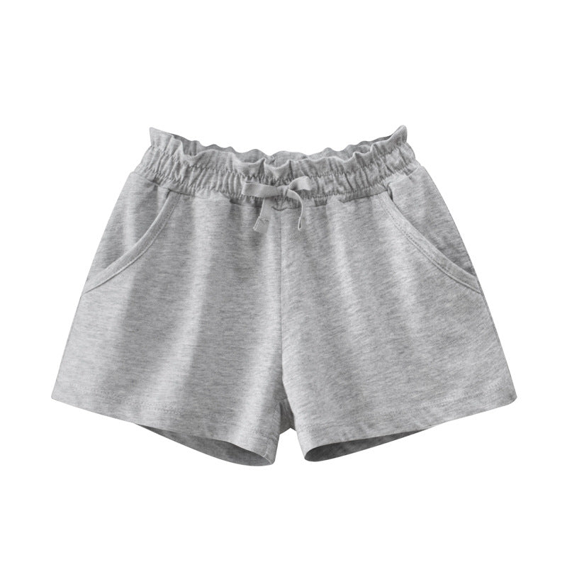 Kids Toddler Big Girls Basic Versatile Solid Color Shorts
