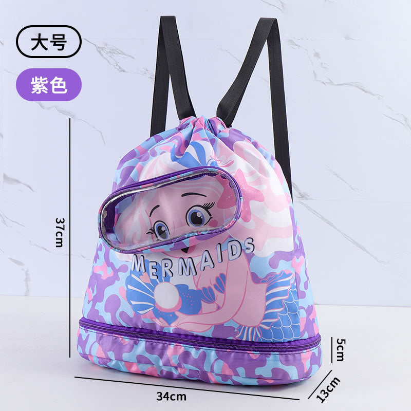 Waterproof Kids Swimming Storage Bag Dry And Wet Separate Storage Backpack