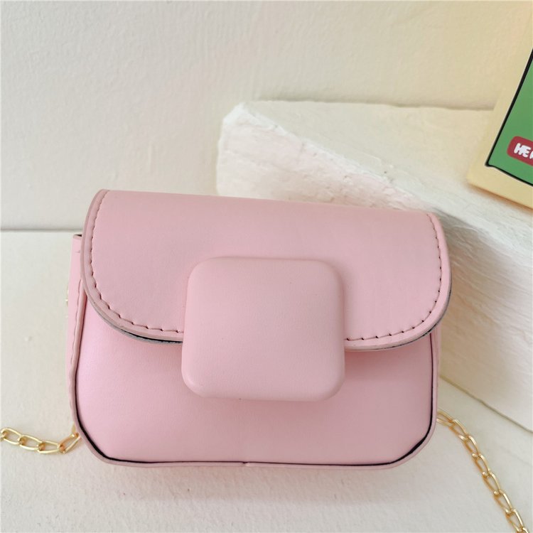 Kids Casual Cute Solid Color Chain Crossbody Bag