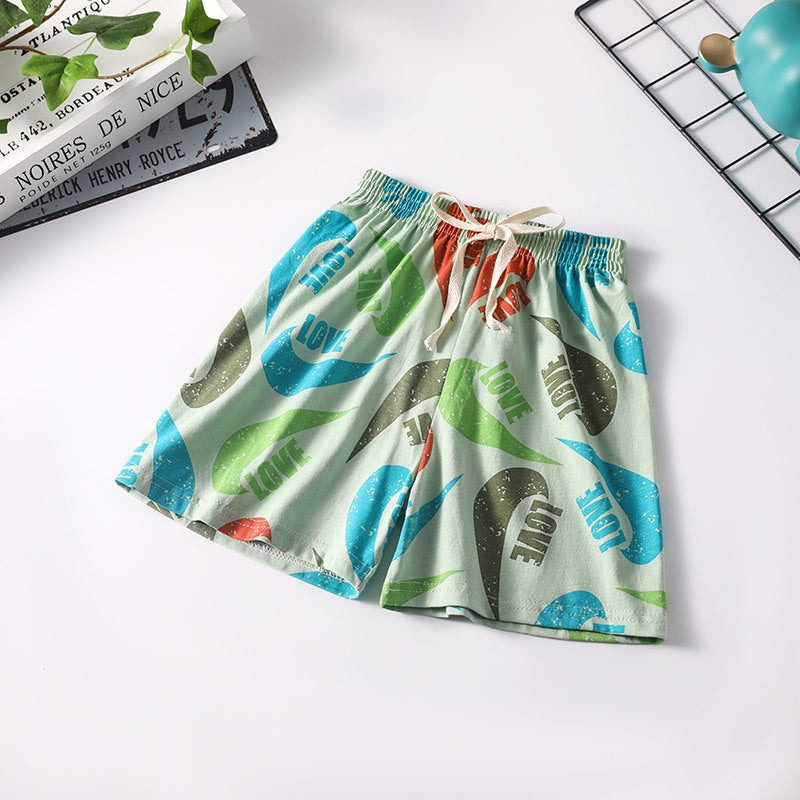 Children Kids Baby Fashion Girls Boys Print Casual Shorts