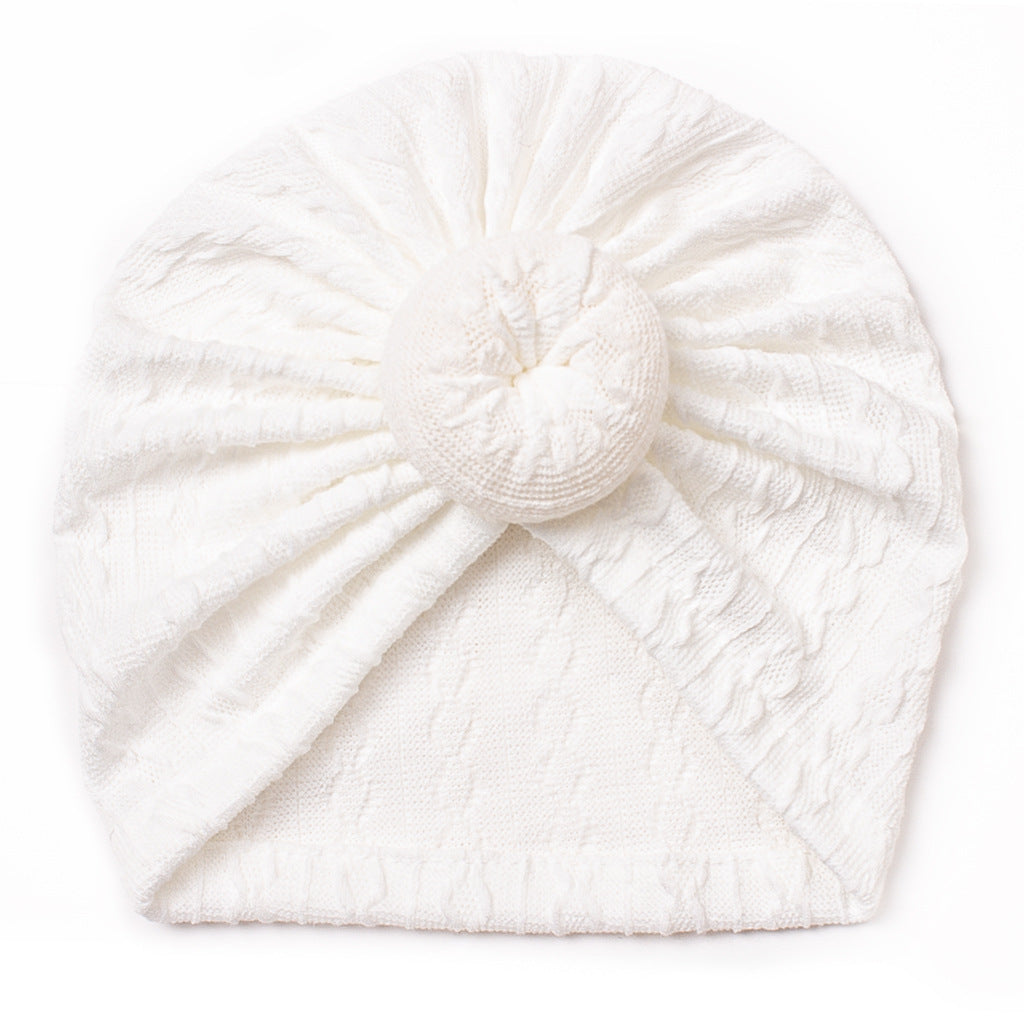 Toddlers Newborn Baby Cute Solid Color Knot Cap