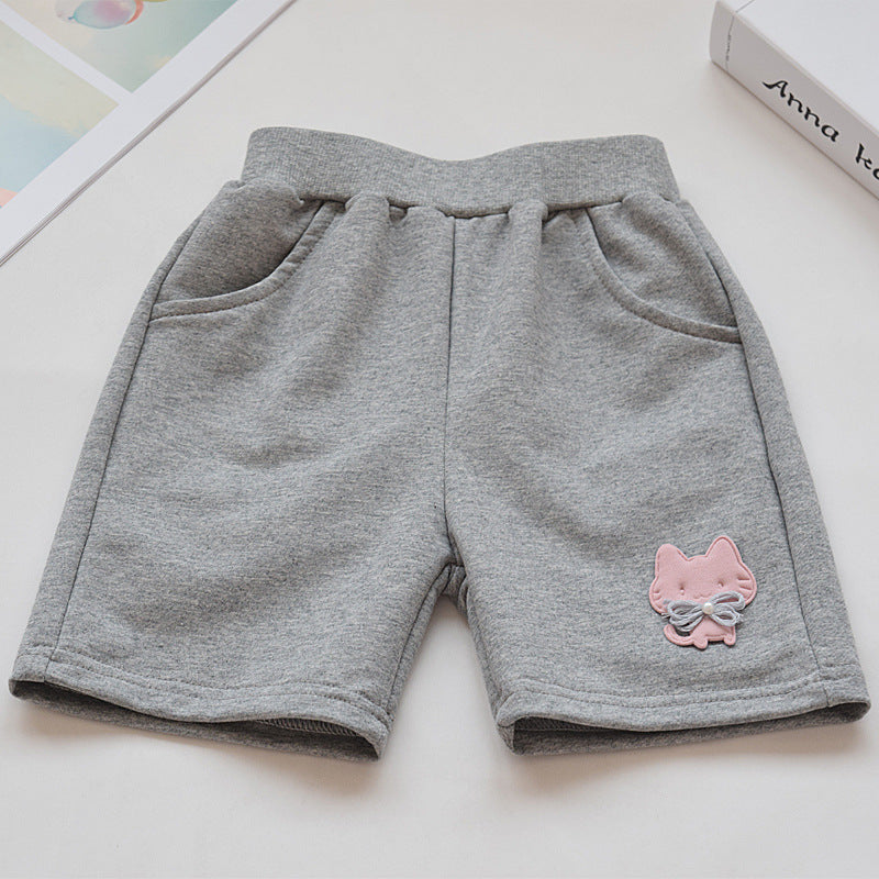 Children Kids Baby Fashion Girls Casual Basic Sports Cartoon Shorts