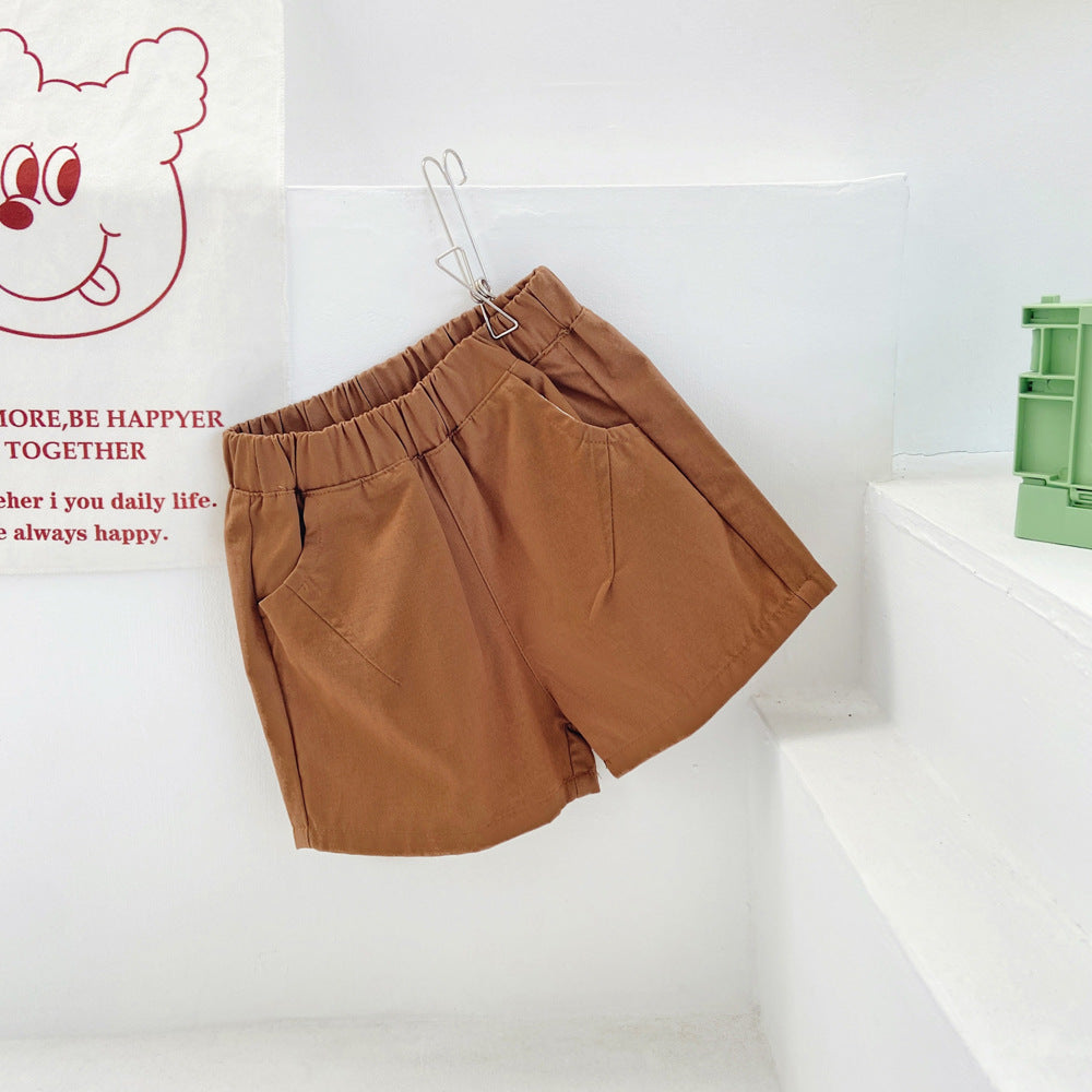 Children Kids Baby Fashion Girls Casual Solid Color Shorts