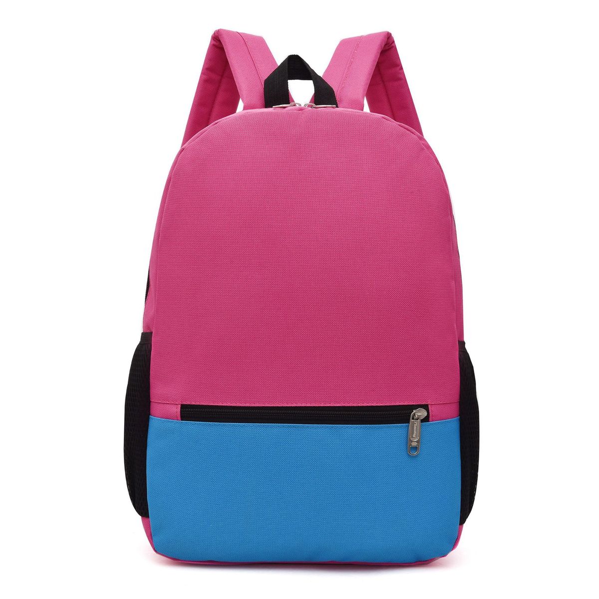 Children Fashion Girls Boys Color Matching Nylon Backpack School Bag