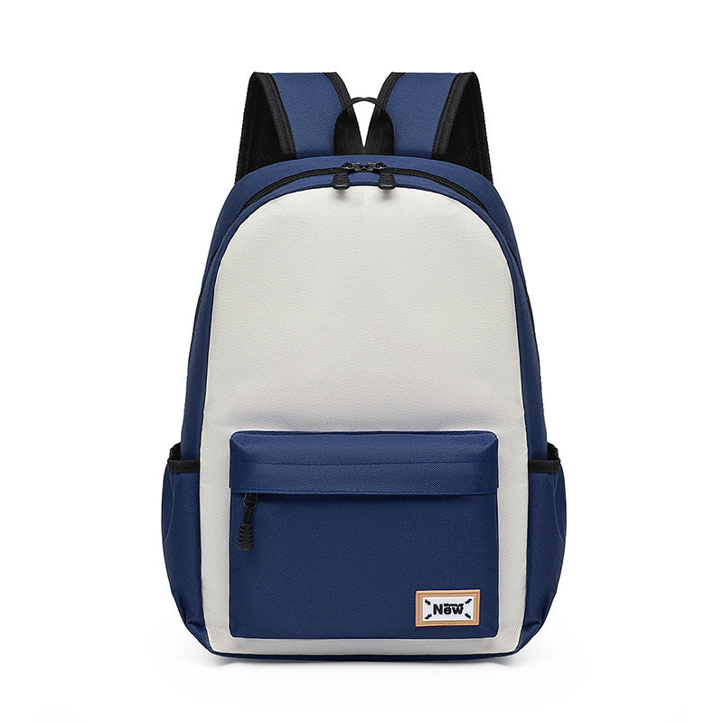 Children Fashion Girls Boys Color Matching Nylon Backpack School Bag