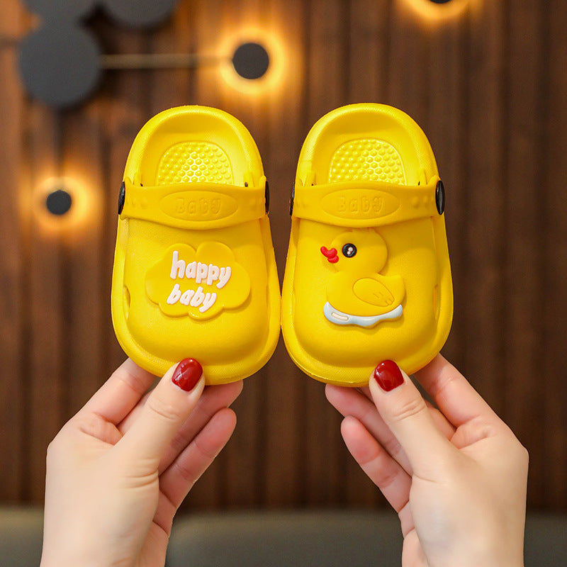 Children Kids Baby Fashion Girls Boys Cartoon Duck Soft Sole Casual Clogs Slippers Shoes