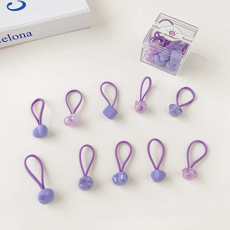 Cartoon Children Hair Ring Does Not Hurt The Hair Candy Color Hair Accessories