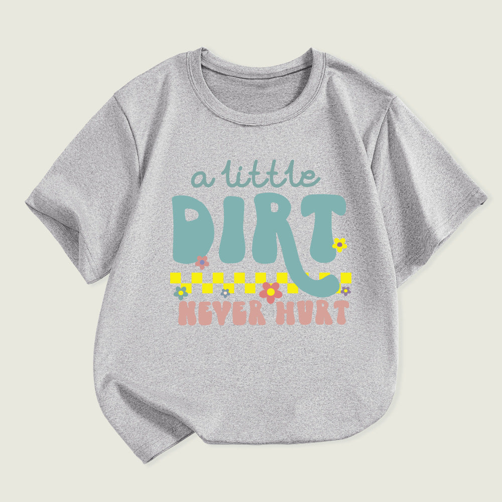 Kids Toddler Boys Girls Alphabet Print Short Sleeve T-Shirt