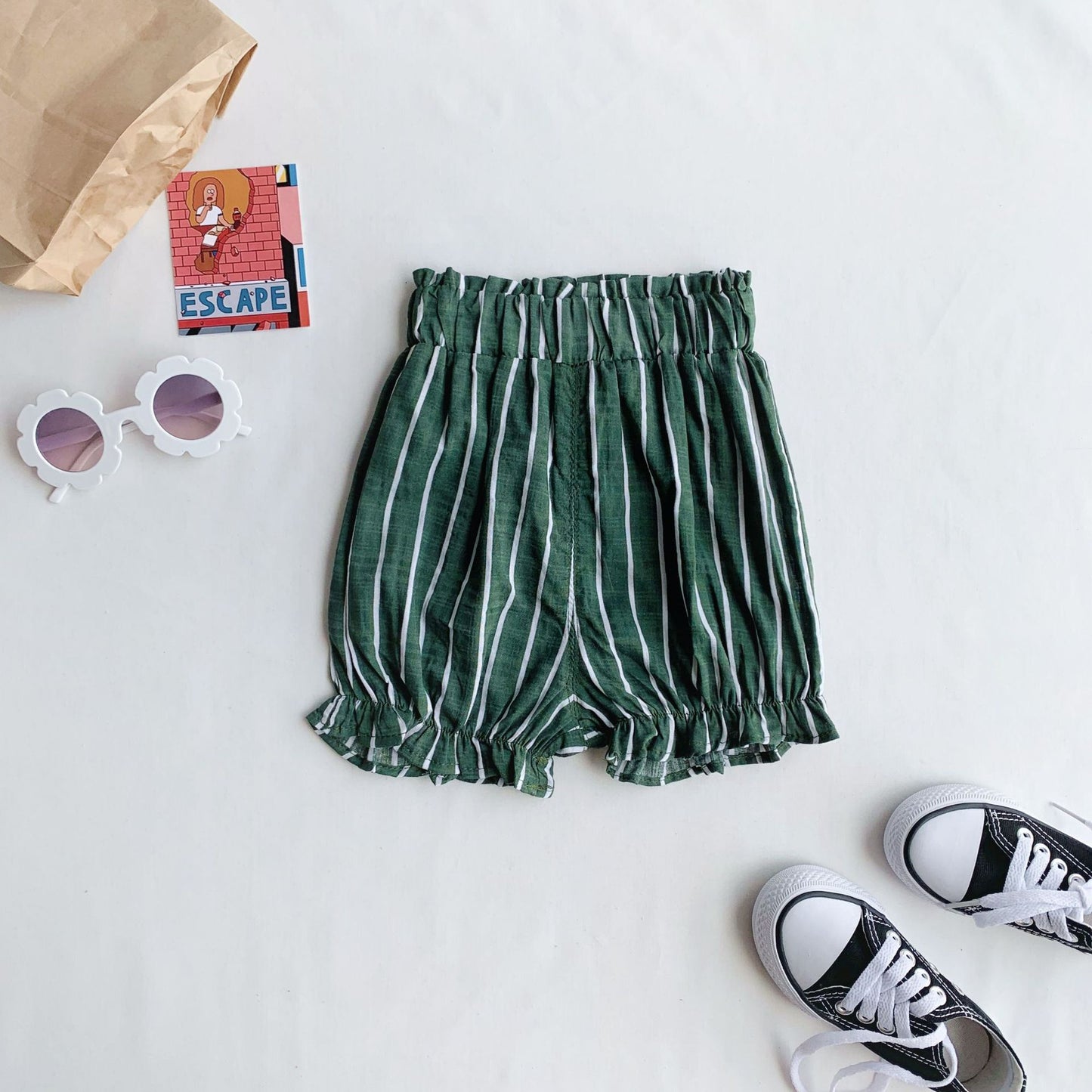 Children Kids Baby Fashion Girls Casual Basic Flower Print Shorts