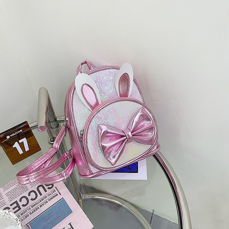 Kids Casual Cute Bow Sequins Backpacks Bag